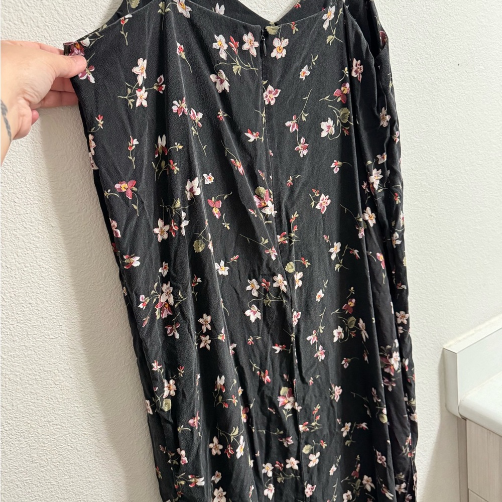 Madewell Black Floral Maxi Dress View 4